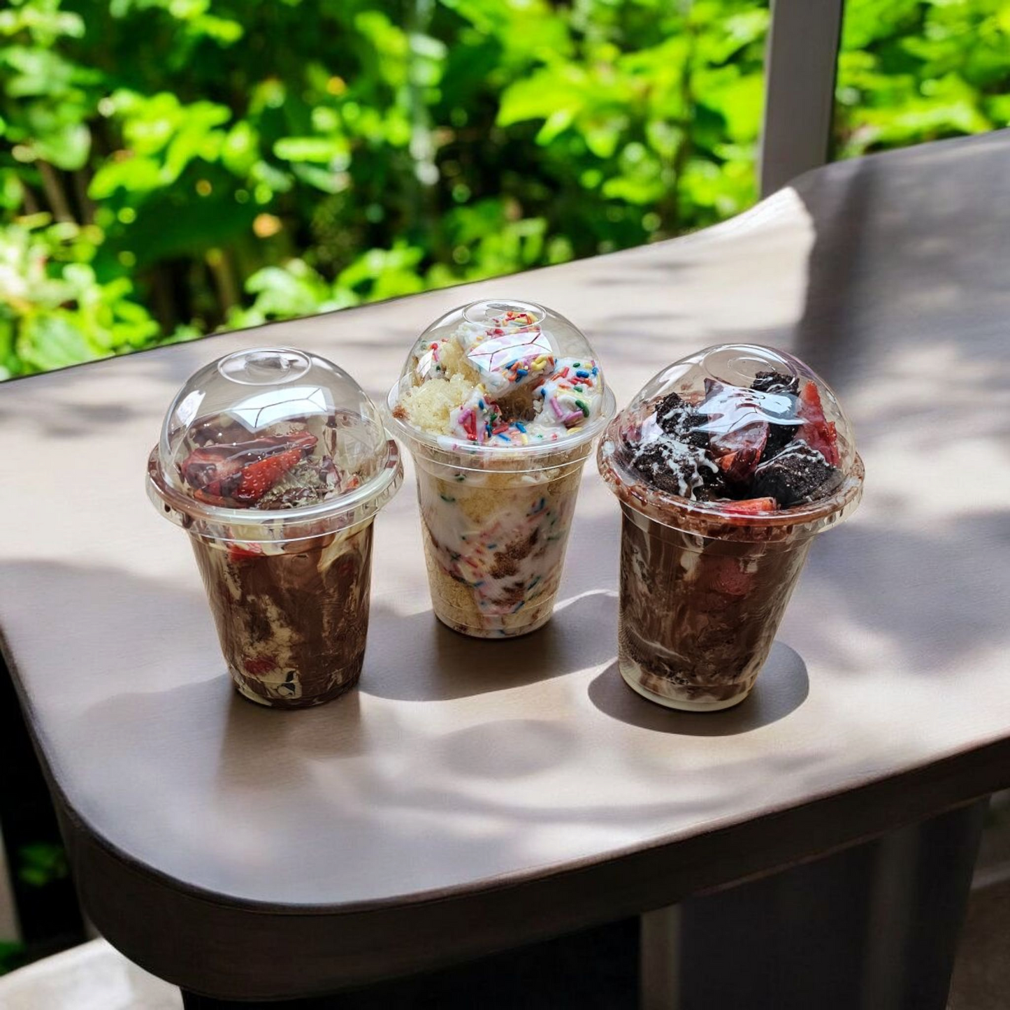 Delicious dessert cups
