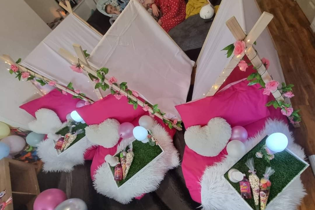 Teepee Sleepover setups