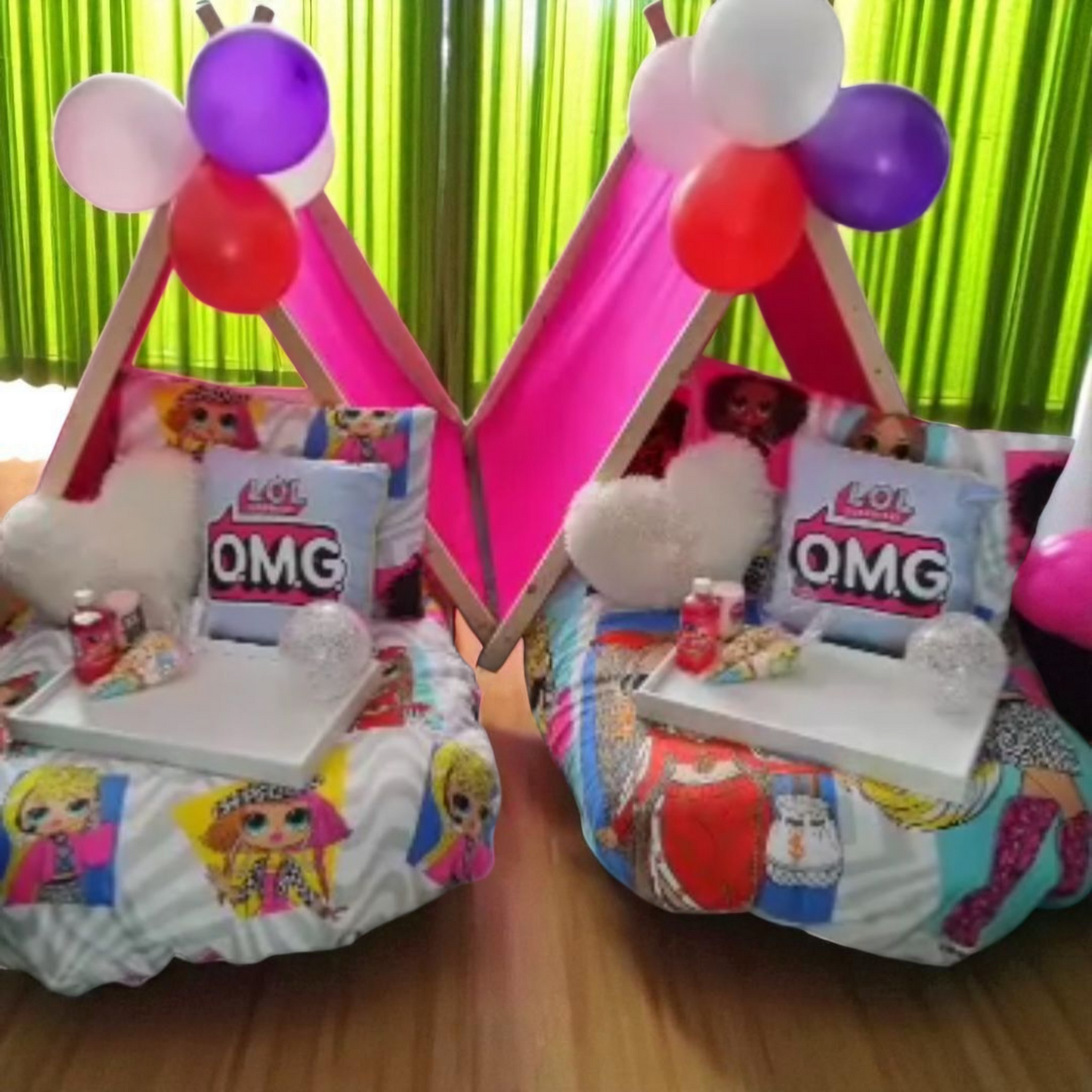 Teepee Sleepover setups